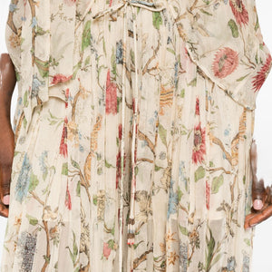 Into The East Printed Silk Trousers