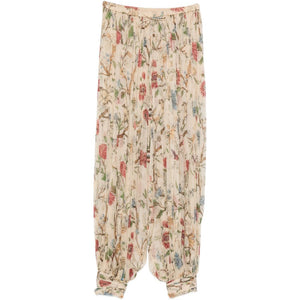 Into The East Printed Silk Trousers