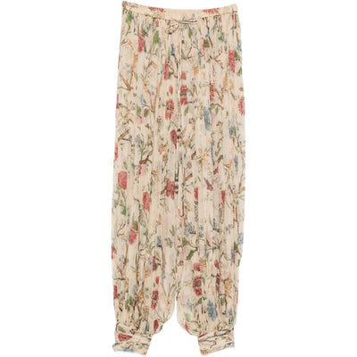 Into The East Printed Silk Trousers