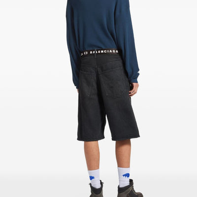 Balenciaga Denim Cotton Shorts