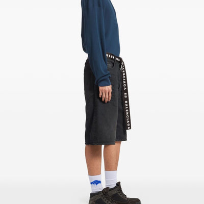 Balenciaga Denim Cotton Shorts