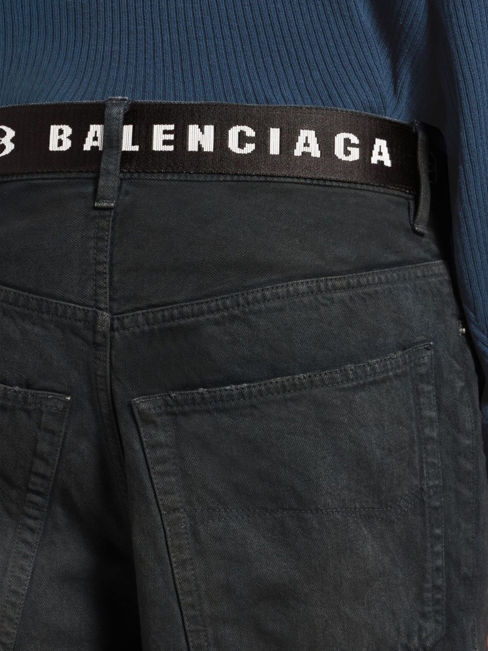 Balenciaga Denim Cotton Shorts