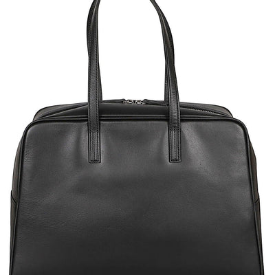 Mizuiro Large Leather Boston Bag