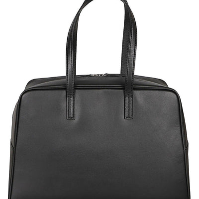 Mizuiro Large Leather Boston Bag