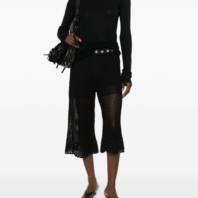 Iro Crochet Knit Wide-Leg Trousers