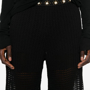 Iro Crochet Knit Wide-Leg Trousers