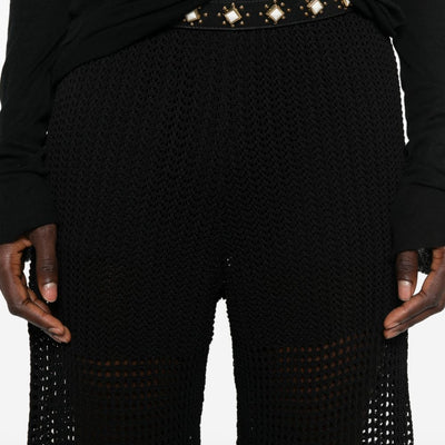 Iro Crochet Knit Wide-Leg Trousers