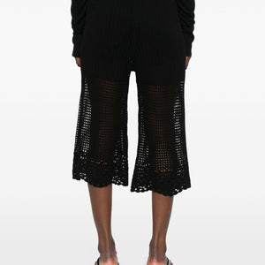 Iro Crochet Knit Wide-Leg Trousers