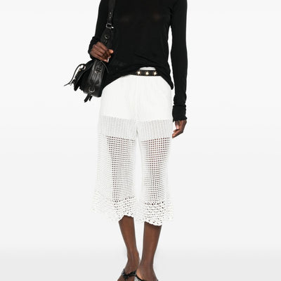 Iro Crochet Knit Wide-Leg Trousers