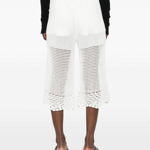 Iro Crochet Knit Wide-Leg Trousers