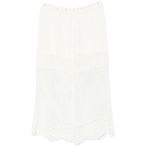 Iro Crochet Knit Wide-Leg Trousers