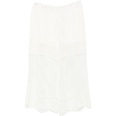 Iro Crochet Knit Wide-Leg Trousers