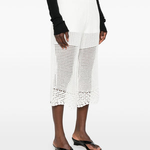 Iro Crochet Knit Wide-Leg Trousers
