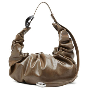Diesel Gathered Leather Crossbody Bag