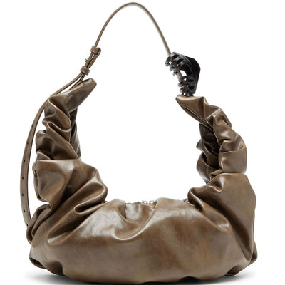 Diesel Gathered Leather Crossbody Bag