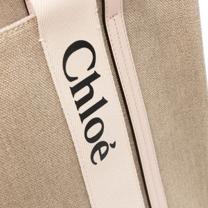Chloé Chloe Woody Small Linen Tote