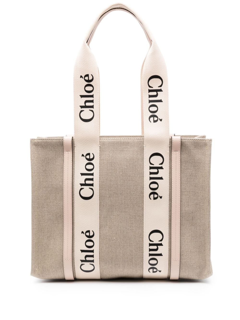 Chloé Chloe Woody Small Linen Tote