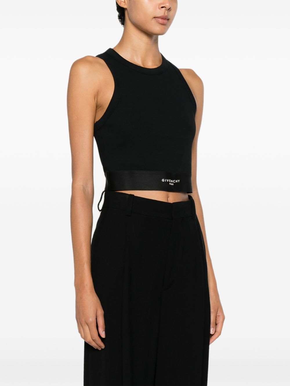 Givenchy Logo Waistband Crop Top