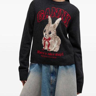 GANNI Sweaters BLACK
