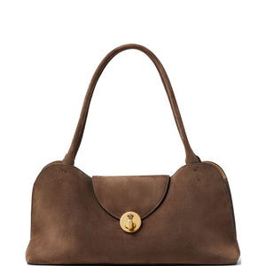 Versace Vivian Medium Suede Shoulder Bag