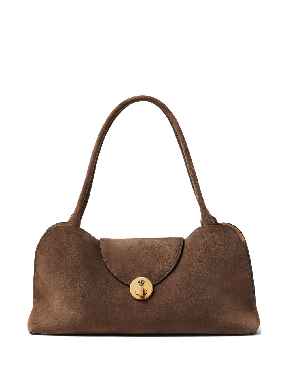 Versace Vivian Medium Suede Shoulder Bag