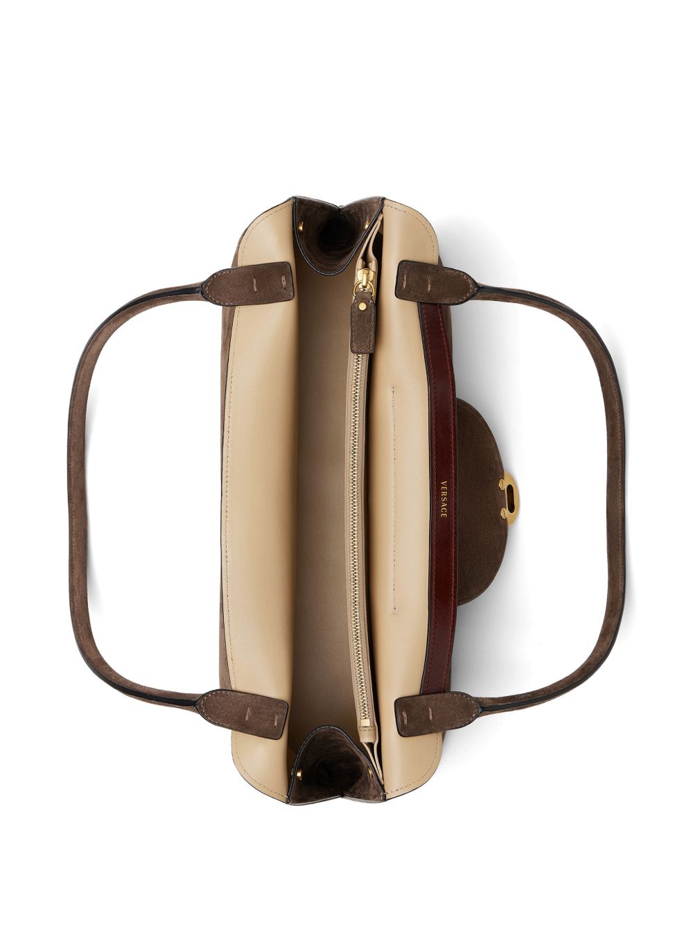 Versace Vivian Medium Suede Shoulder Bag
