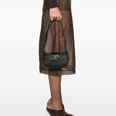 Ferragamo Gancini Zip Shoulder Bag