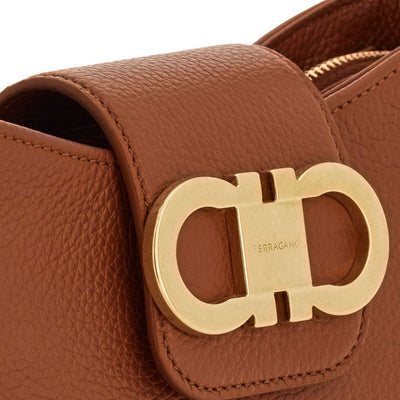 Ferragamo Gancini Zip Shoulder Bag