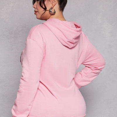 Plus Size New York Chenille Patch Hoodie
