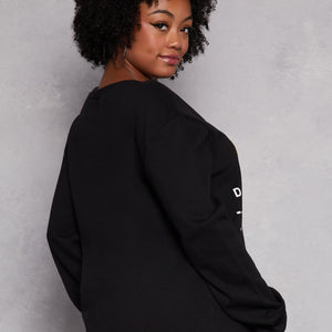 Plus Size Downloading Happiness Sweatshirt