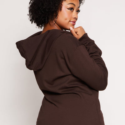 Plus Size Bear Chenille Graphic Zip Front Hoodie