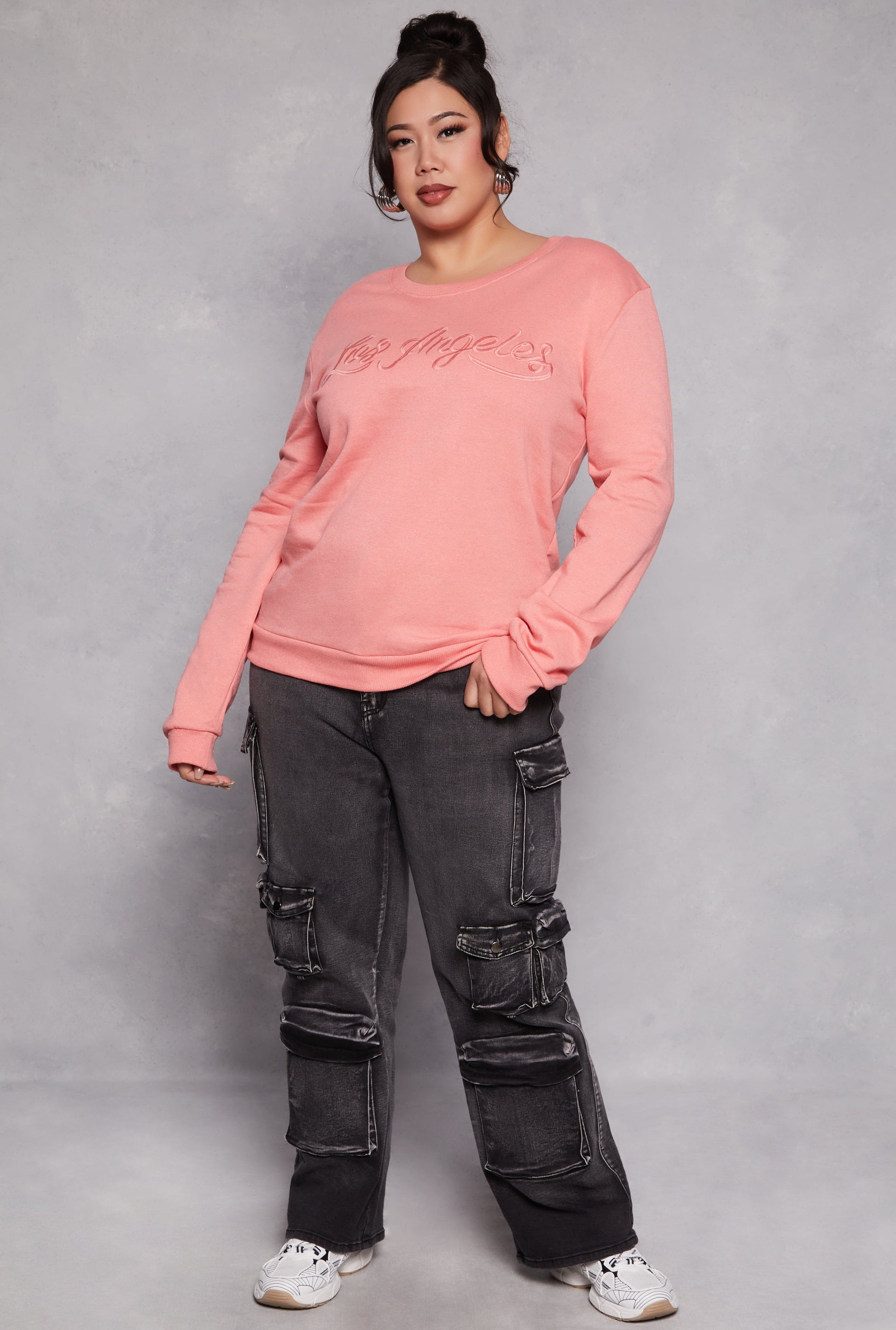 Plus Size Los Angeles Pullover Sweatshirt