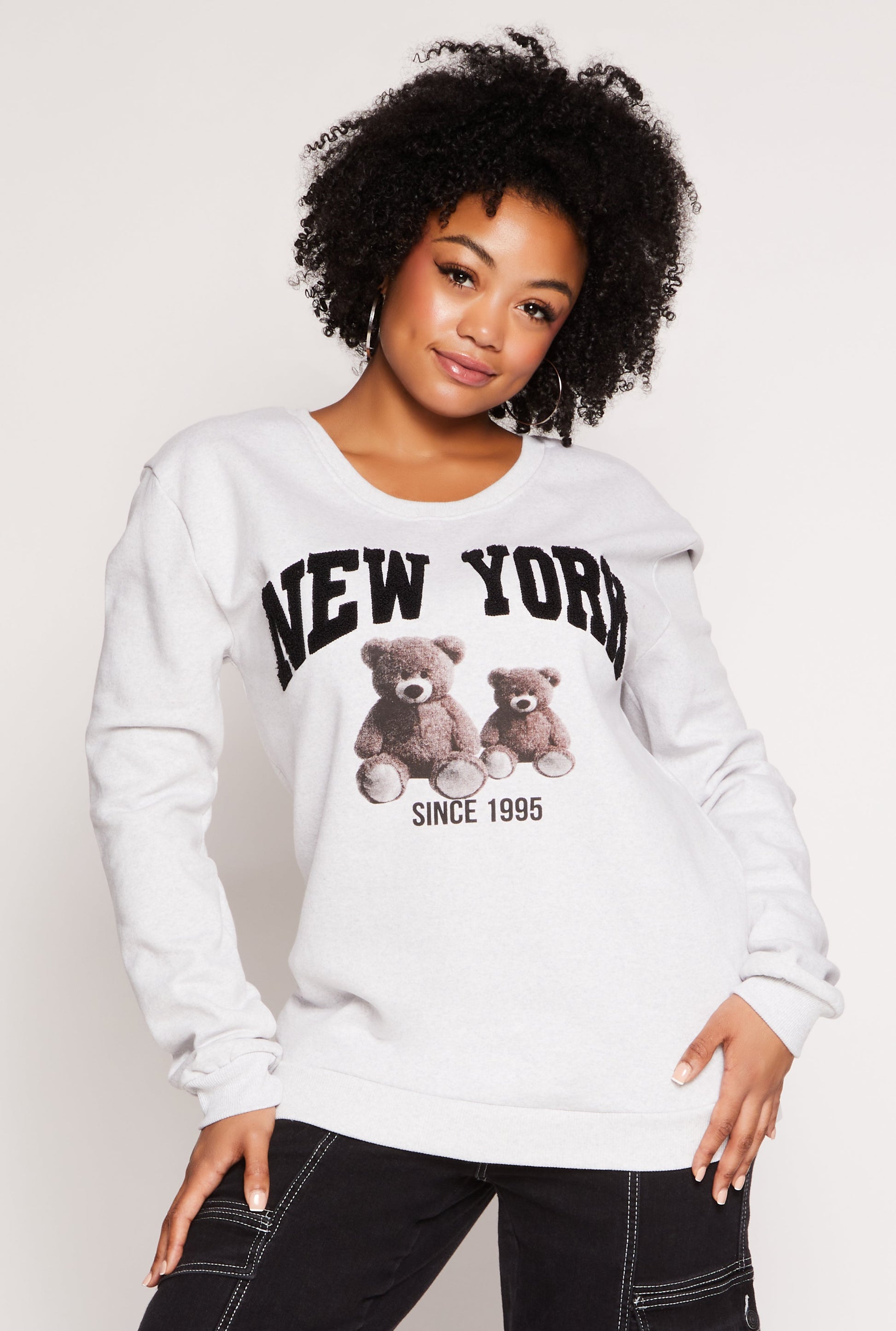 Plus Size New York Bear Sweatshirt