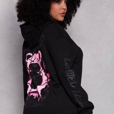 Plus Size Limited Edition Bear Graphic Hoodie
