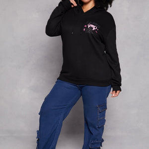 Plus Size Limited Edition Bear Graphic Hoodie