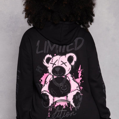 Plus Size Limited Edition Bear Graphic Hoodie