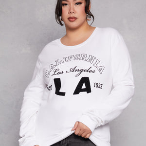 Plus Size California Graphic Pullover Sweatshirt