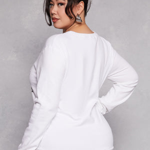 Plus Size California Graphic Pullover Sweatshirt