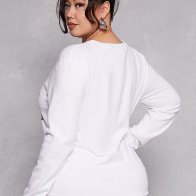 Plus Size California Graphic Pullover Sweatshirt