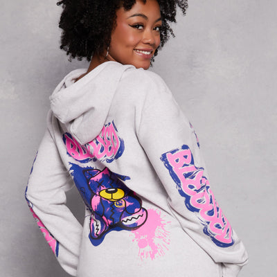 Plus Size Blessed Bear Graphic Pullover Hoodie