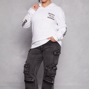 Plus Size Endless Blessings Graphic Pullover Hoodie