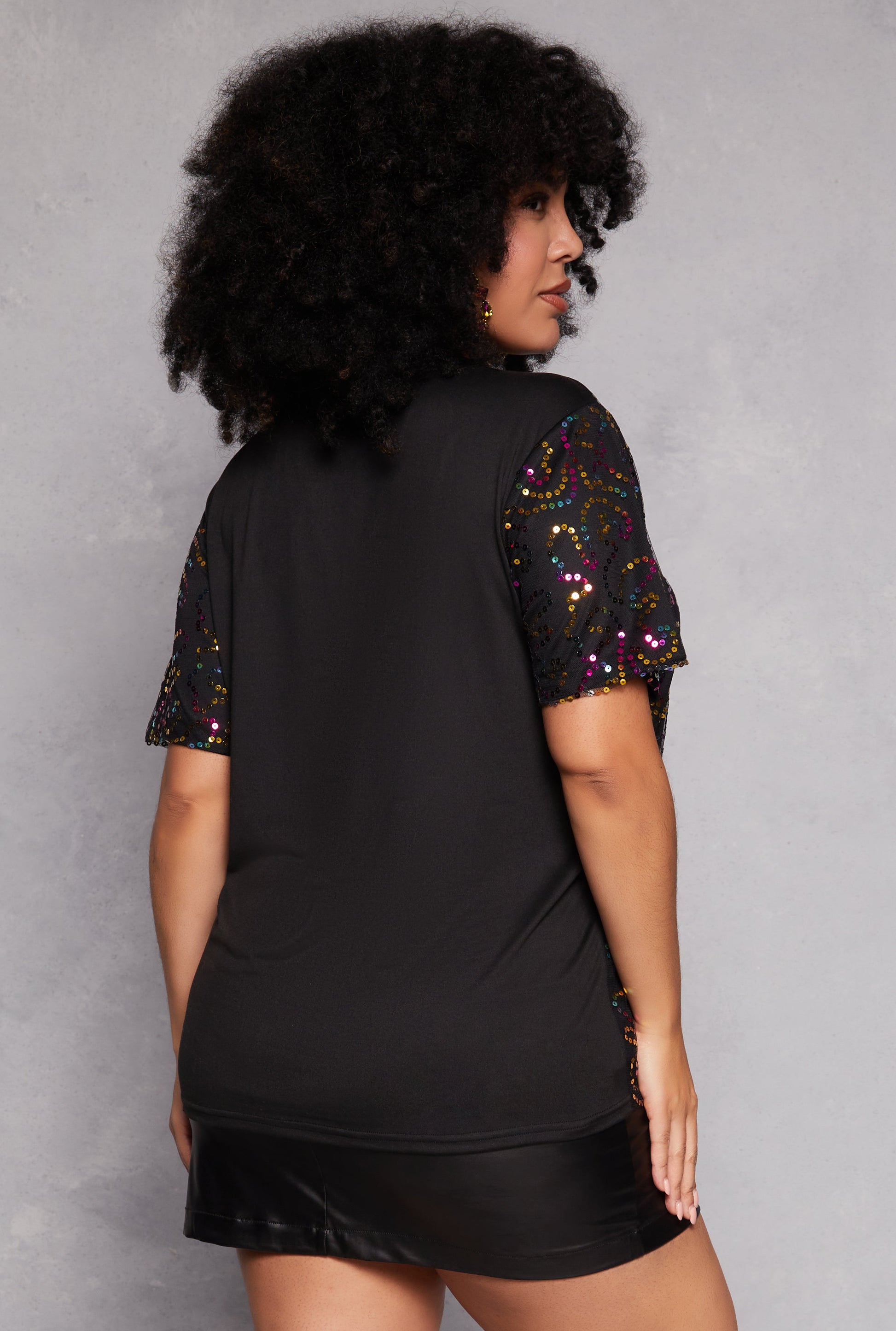 Plus Size Sequin Its My Birthday Top