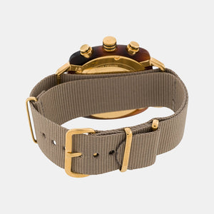 Clubmaster Classic Unisex Quartz Taupe Dial Chronograph Nato Watch 19140.PYA.T.30.NT