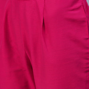 Solid Straight Fit Kurta with Pant - Purple