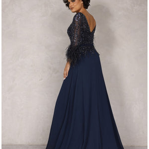 Terani Couture 1921M0473 Navy 24 Sale