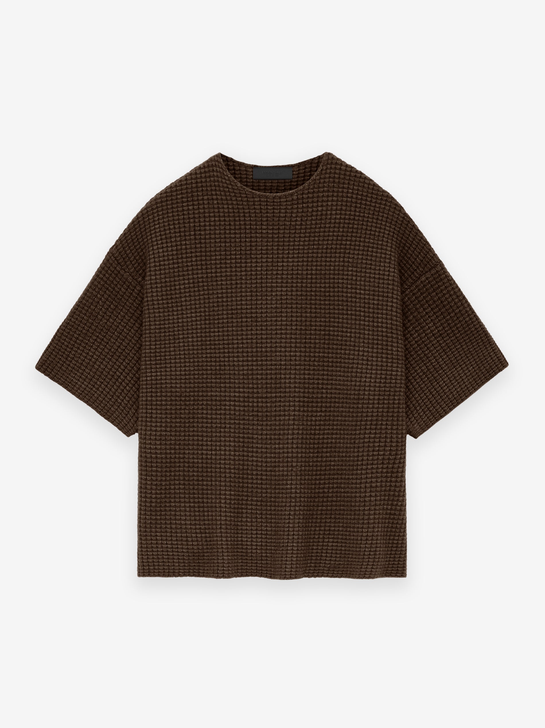 Heavy Waffle Short Sleeve Crewneck Sweater