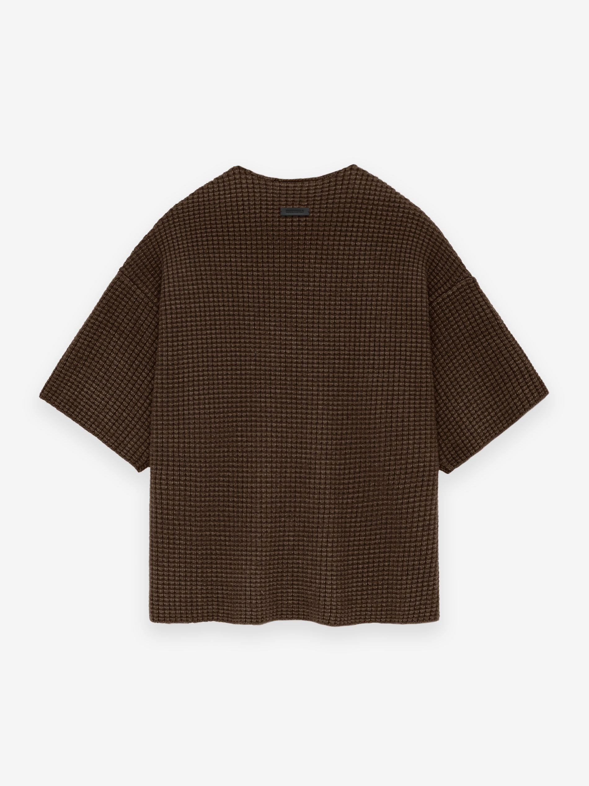 Heavy Waffle Short Sleeve Crewneck Sweater