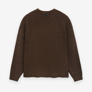 Heavy Waffle Crewneck Sweater