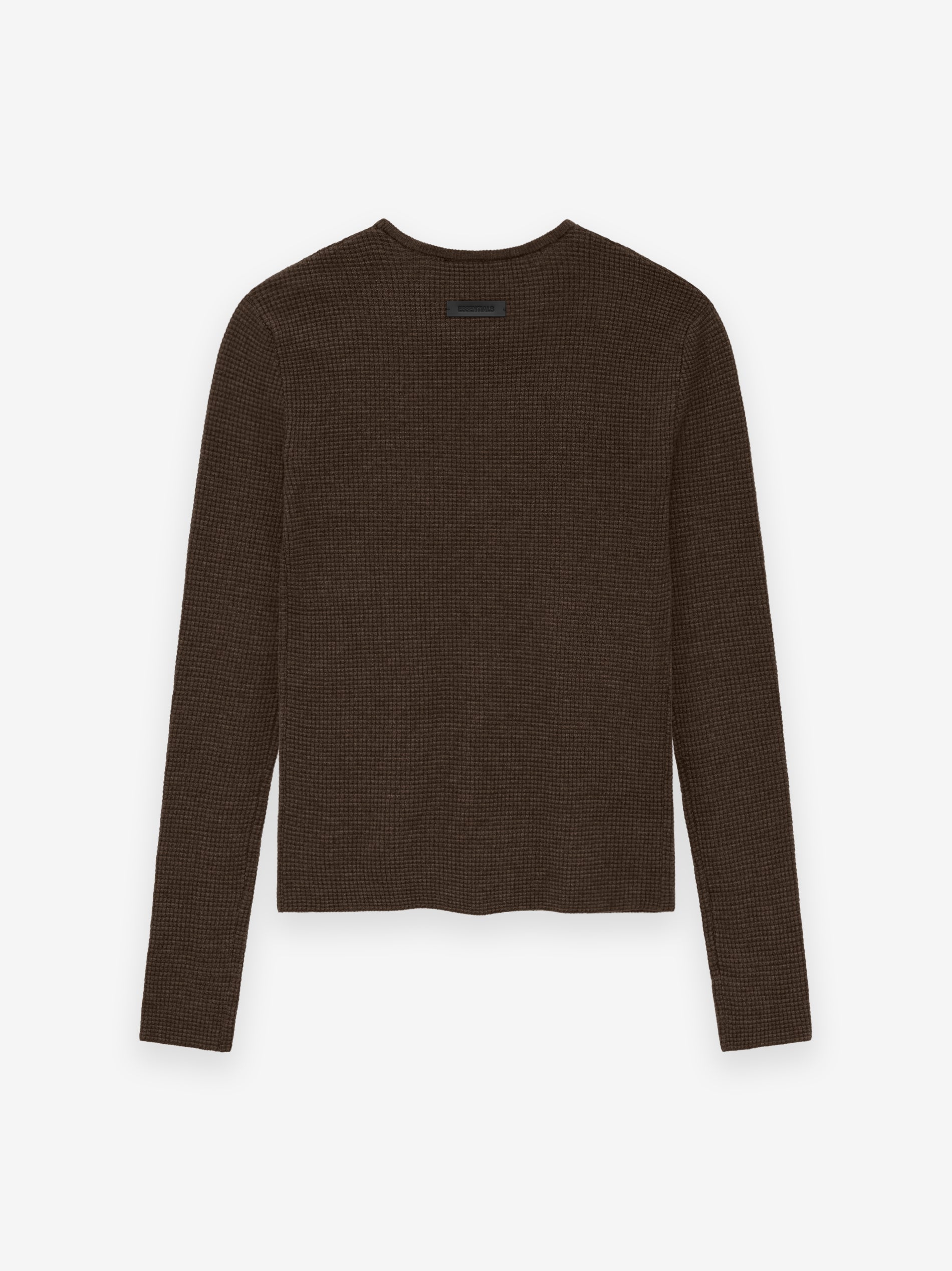 Women's Waffle Fitted Long Sleeve Sweater