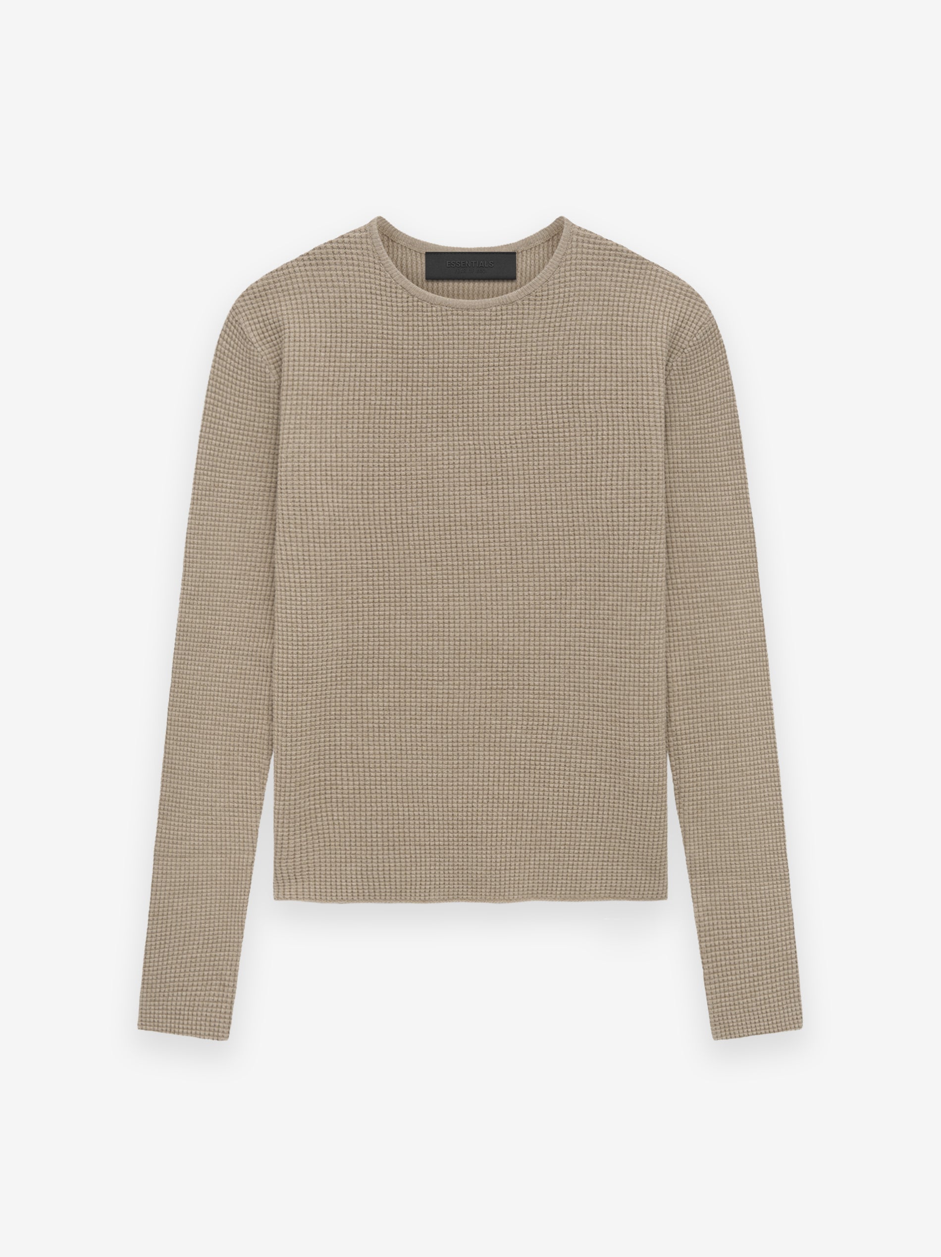 Women's Waffle Fitted Long Sleeve Sweater